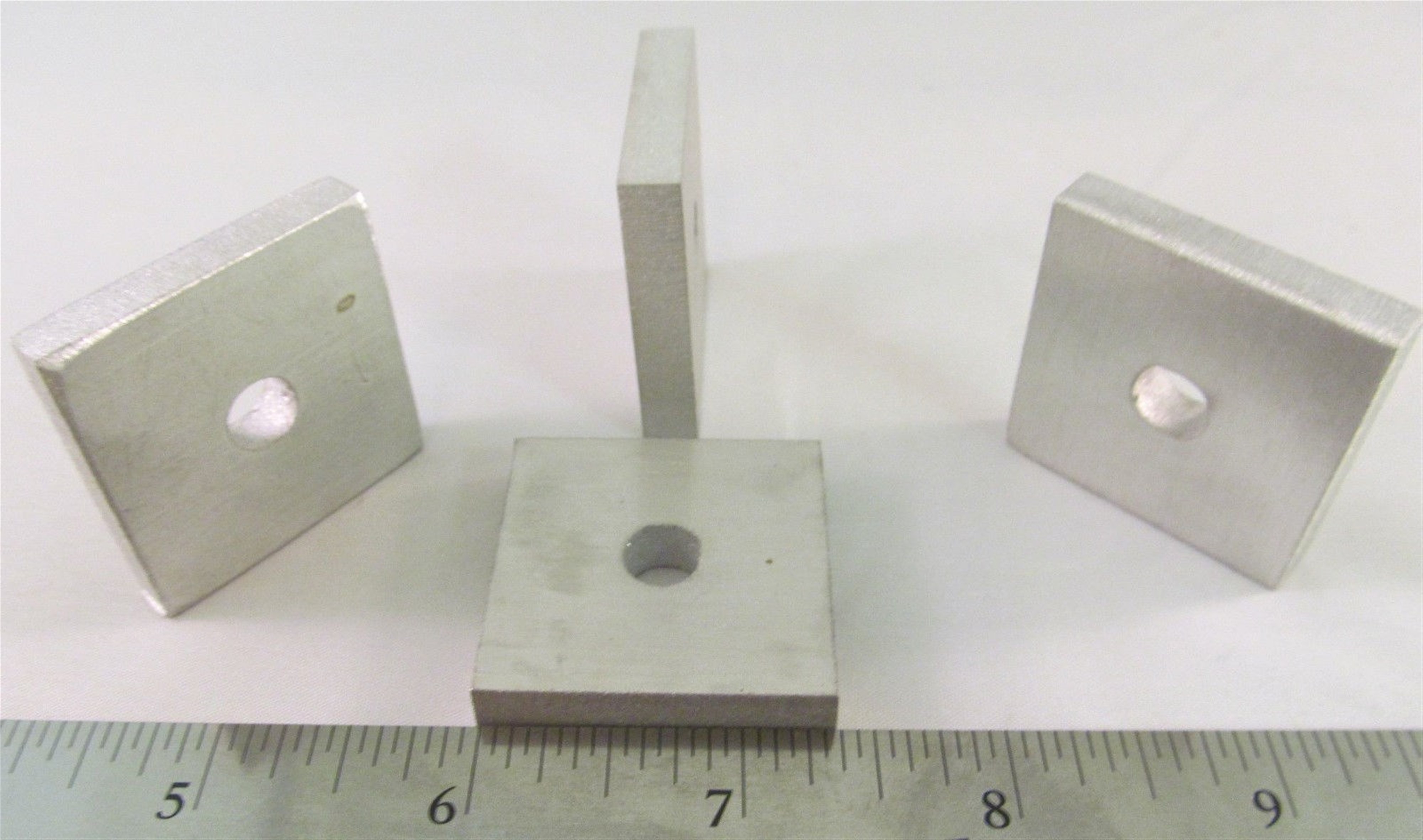 4) Superstrut/Unistrut Aluminum Flat Square Washer Solar Clamp for 1/4, 5/16